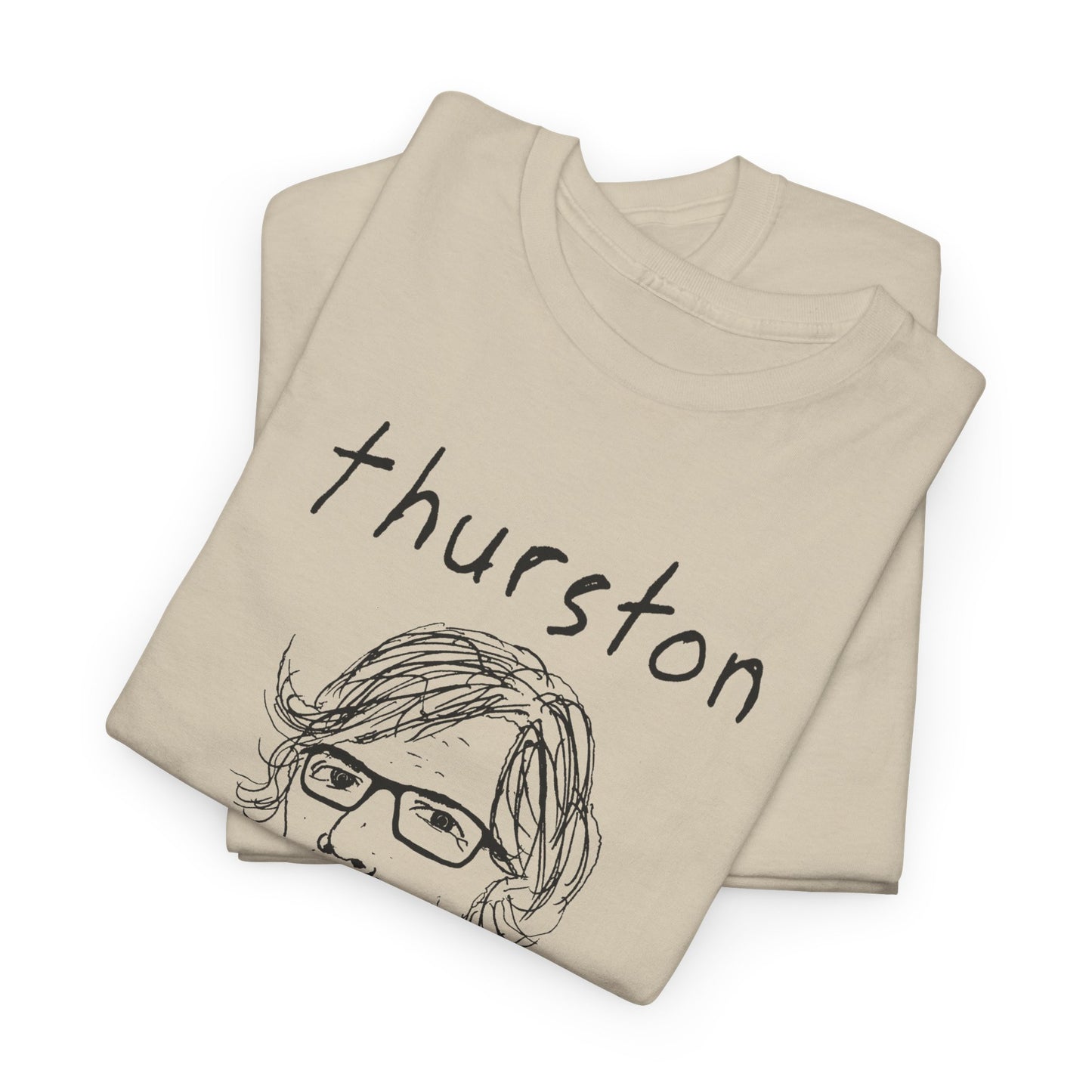 original drawing thurston moore with name tshirt