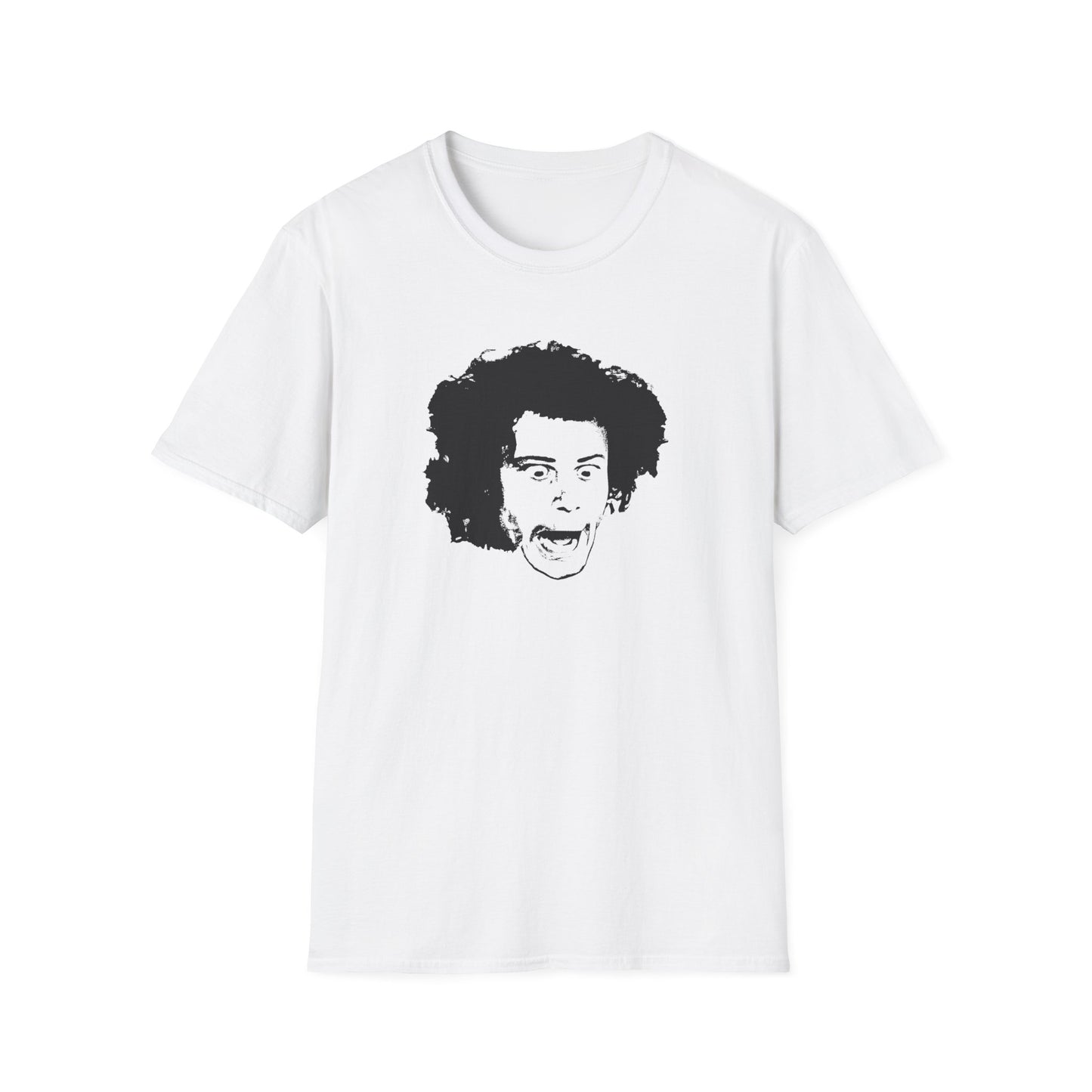 wild man fischer black stencil face tshirt