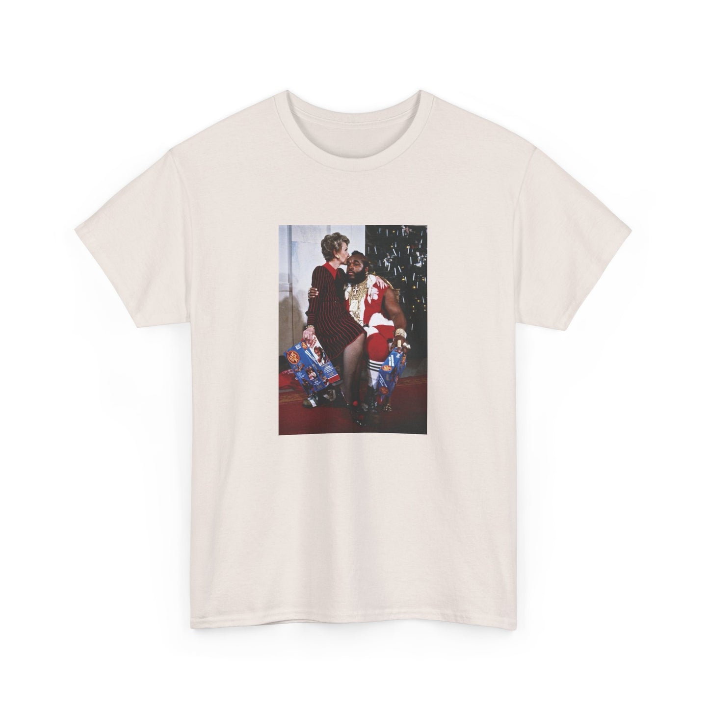 1983 photo of mr. T and nancy reagan in the whitehouse the tshirt