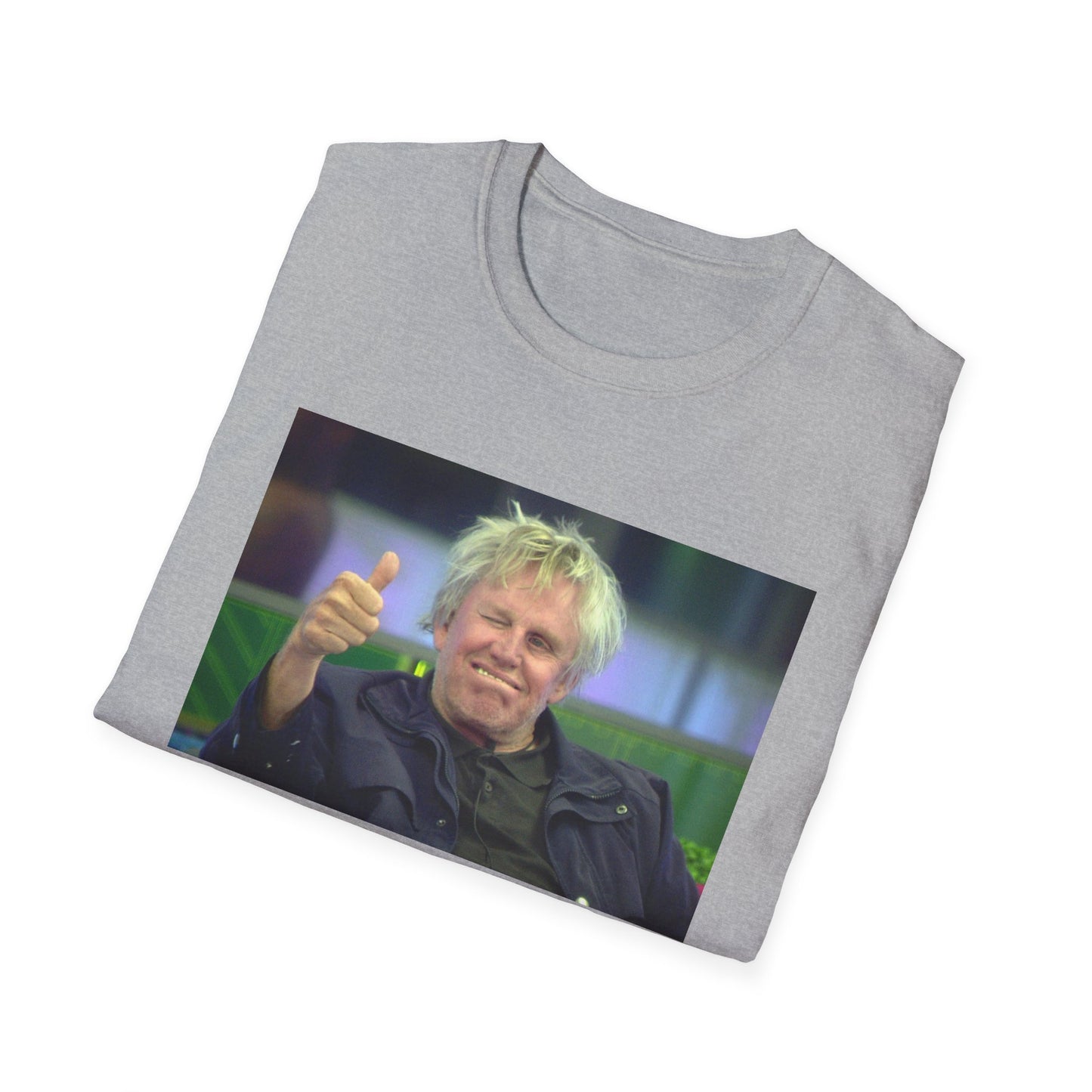 gary busey thumbs up tshirt