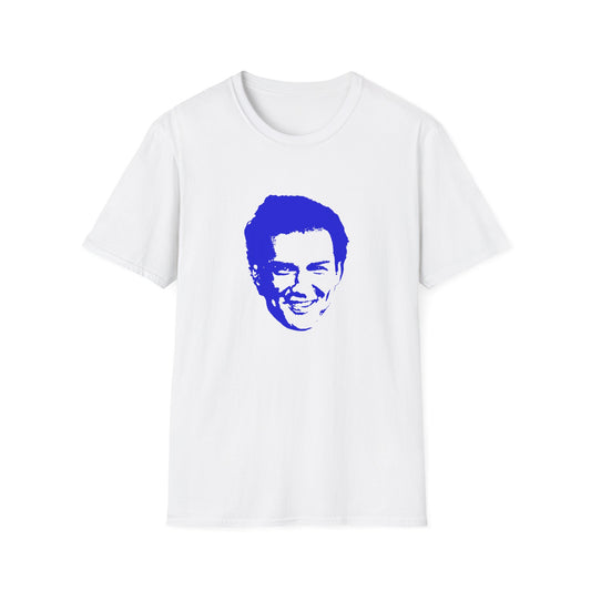 norm macdonald blue stencil face tshirt