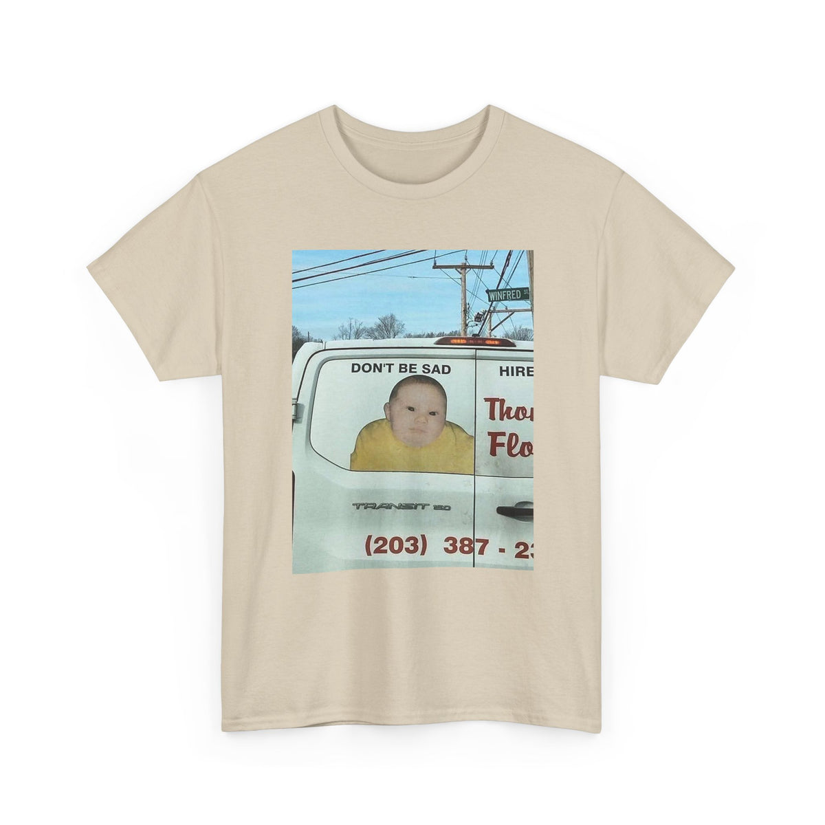 the don't be sad meme low quality photo cuz it's funny tshirt