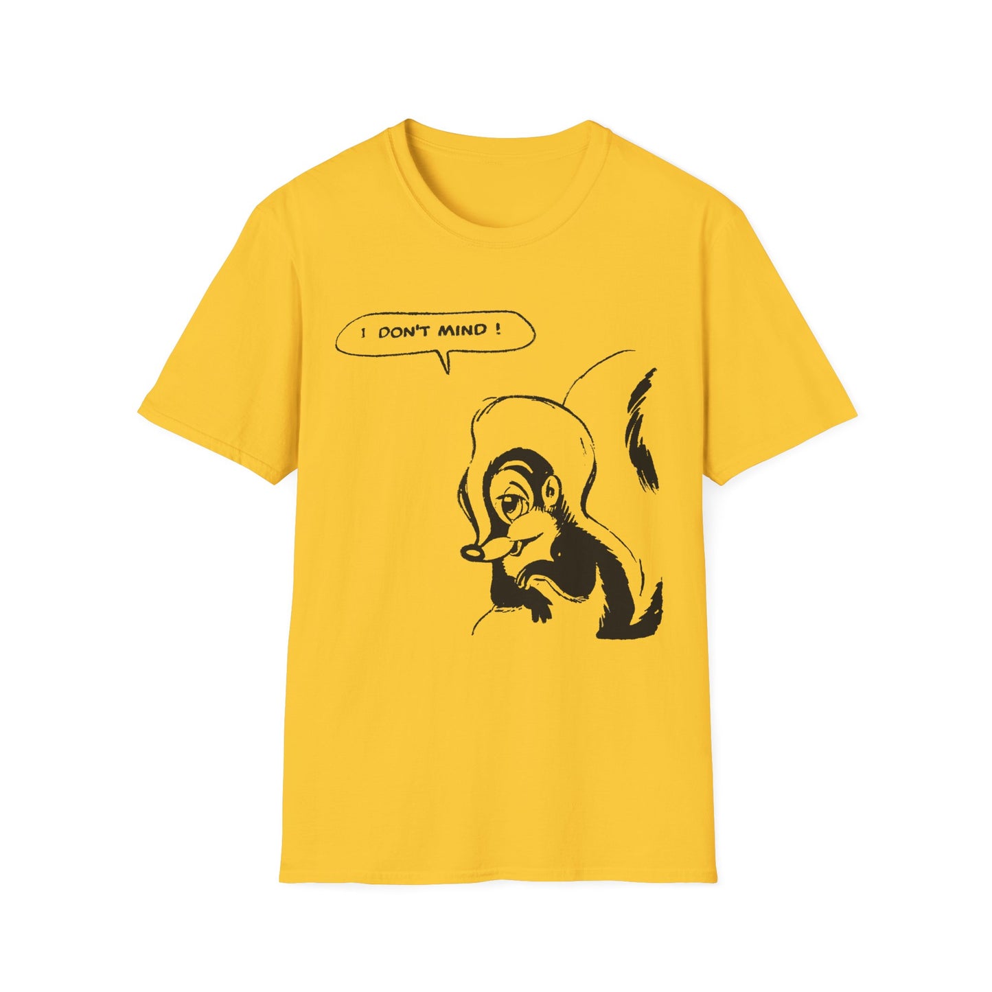 i don't mind cartoon skunk from old comic book tshirt