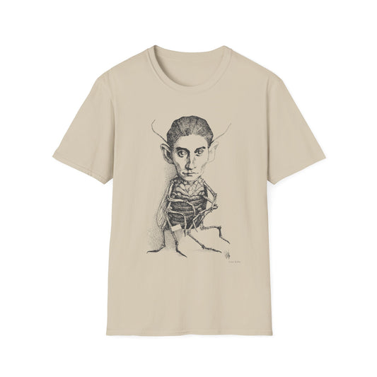 1970s drawing of franz kafka by rogelio naranjo tshirt