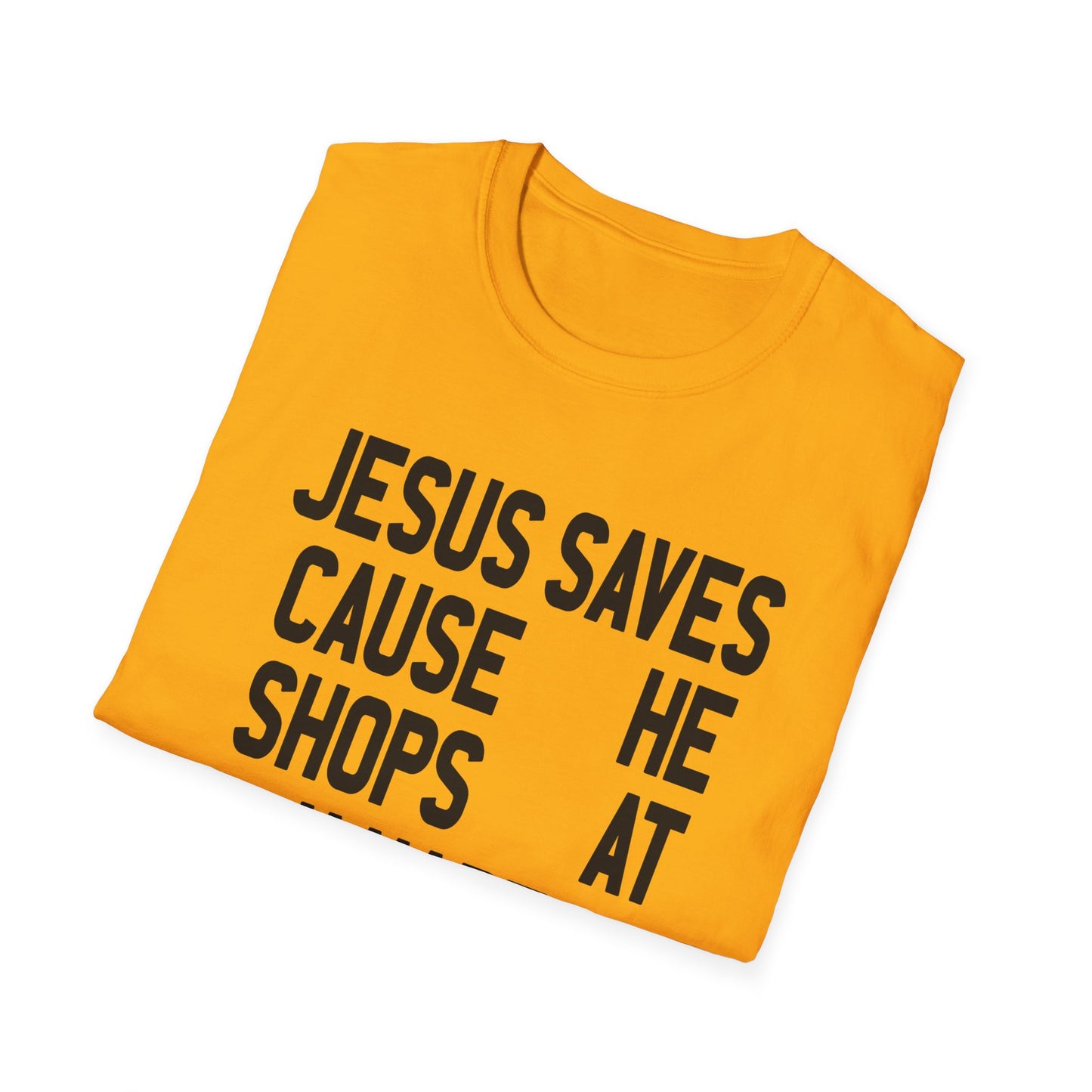 jesus saves cause he shops at kmart tshirt