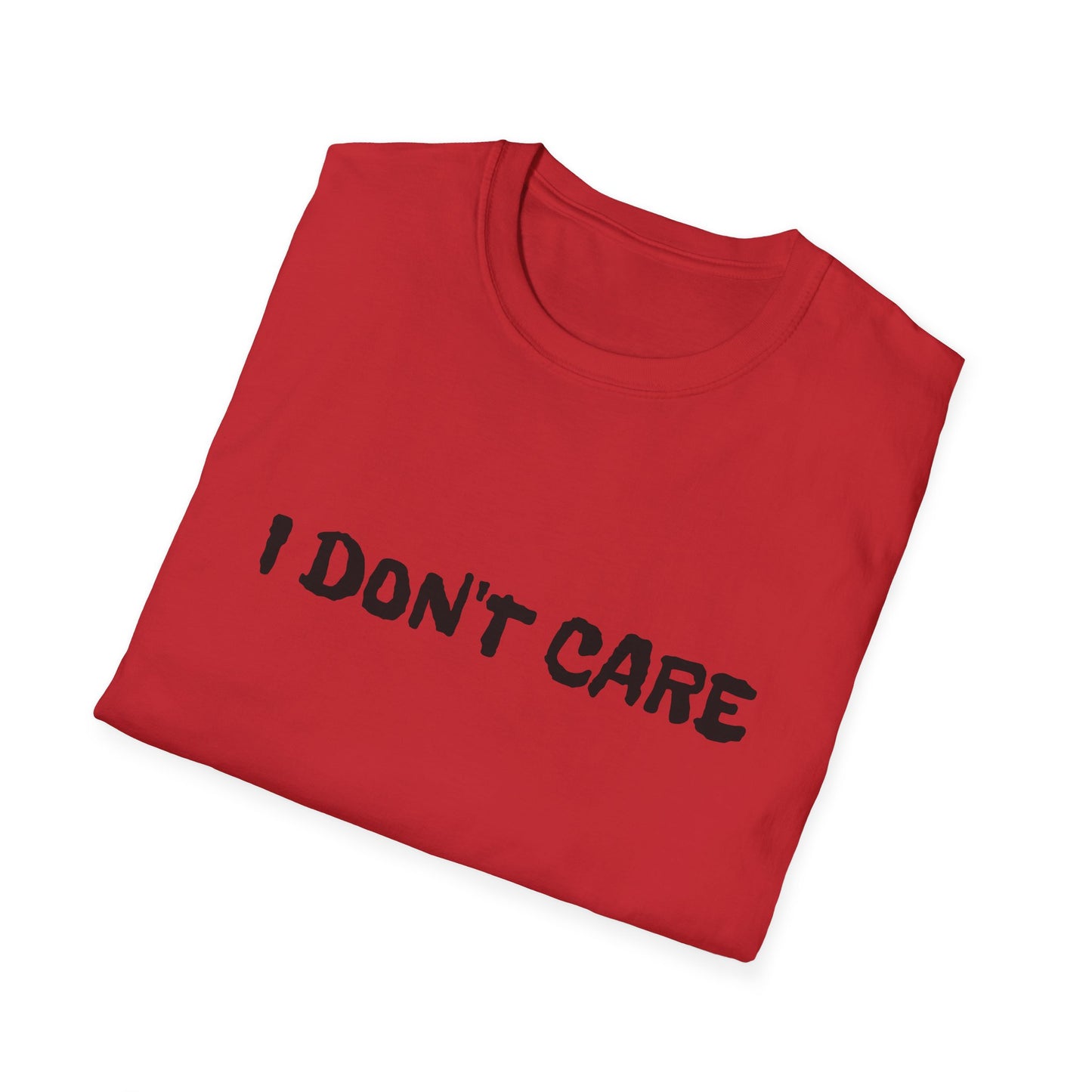 i don't care unisex softstyle tshirt