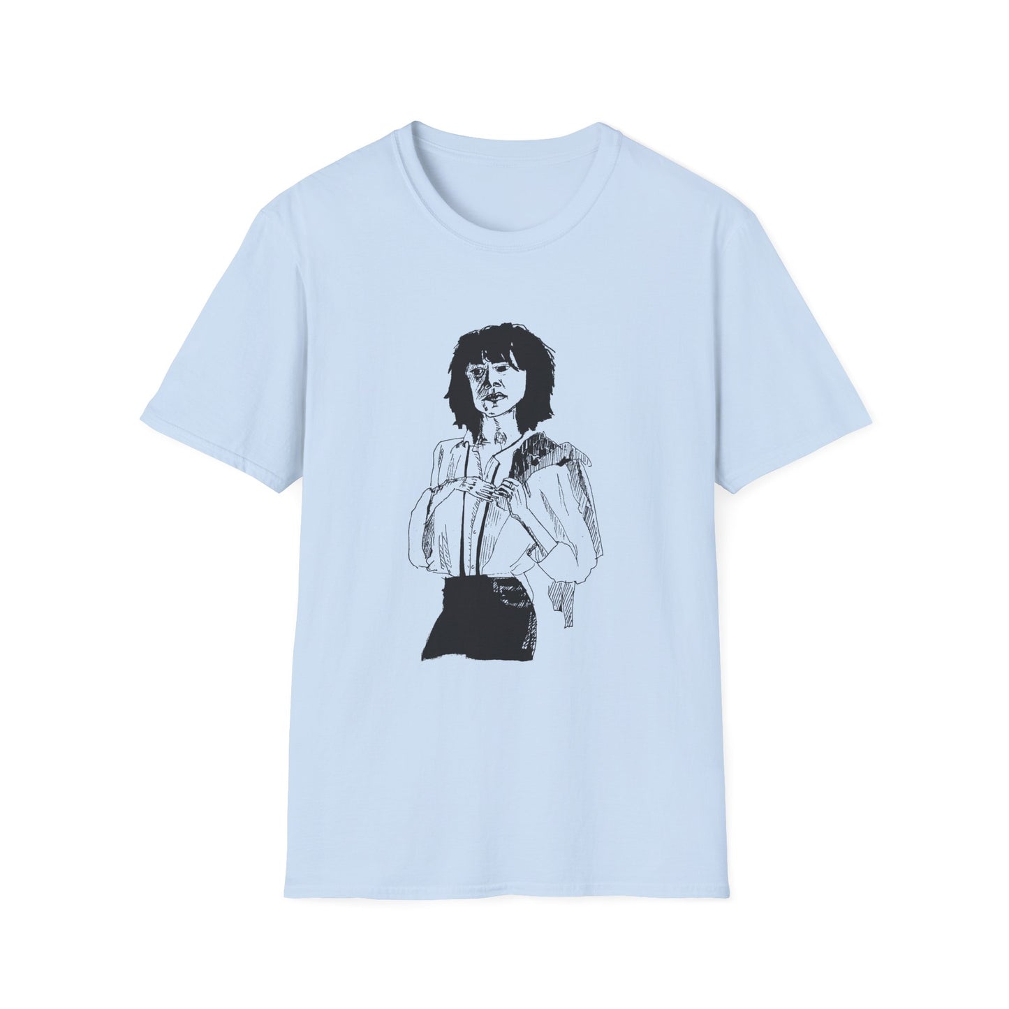 original drawing patti smith 1975 horses cover maybe looks a bit like her tshirt