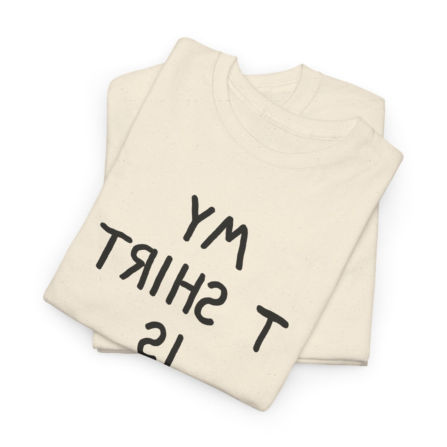 1960s novelty my tshirt is inside out spelled backwards custom hand drawn reproduction tshirt