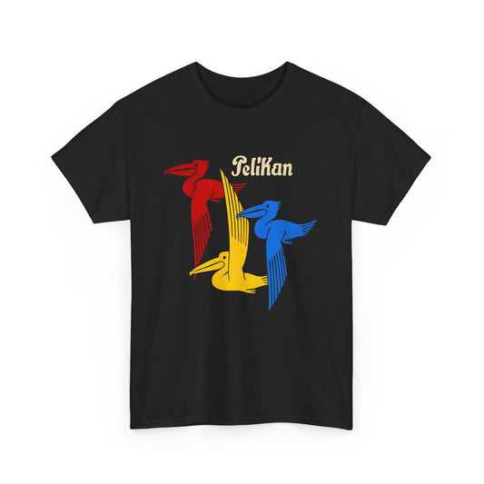 vintage pelikan international corporation logo reproduction tshirt