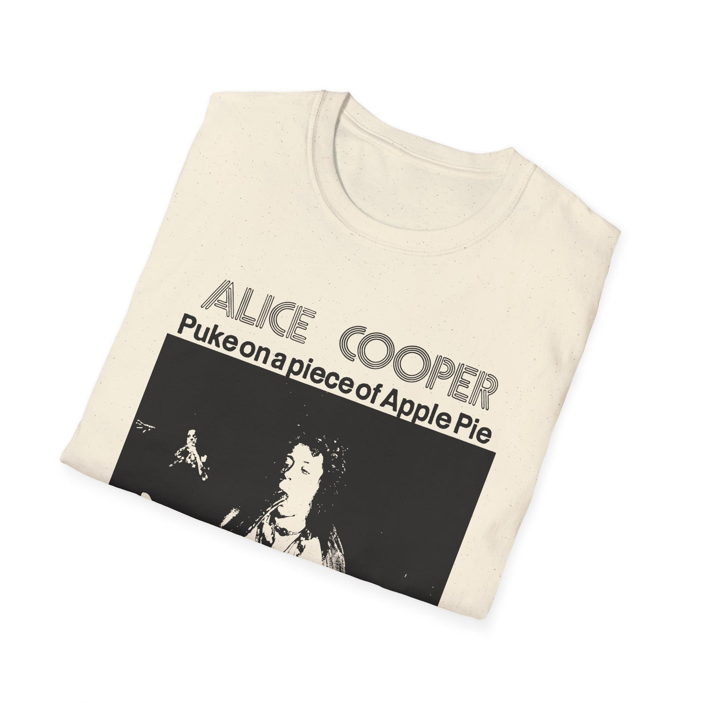 alice cooper puke on a piece of apple pie bootleg from detroit show 1971 tshirt