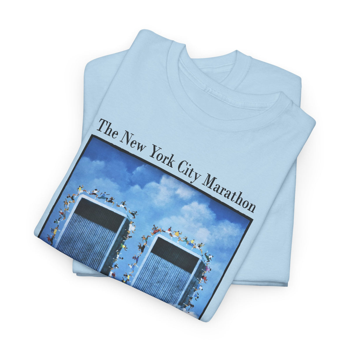 1994 new york city marathon world trade centers poster tshirt