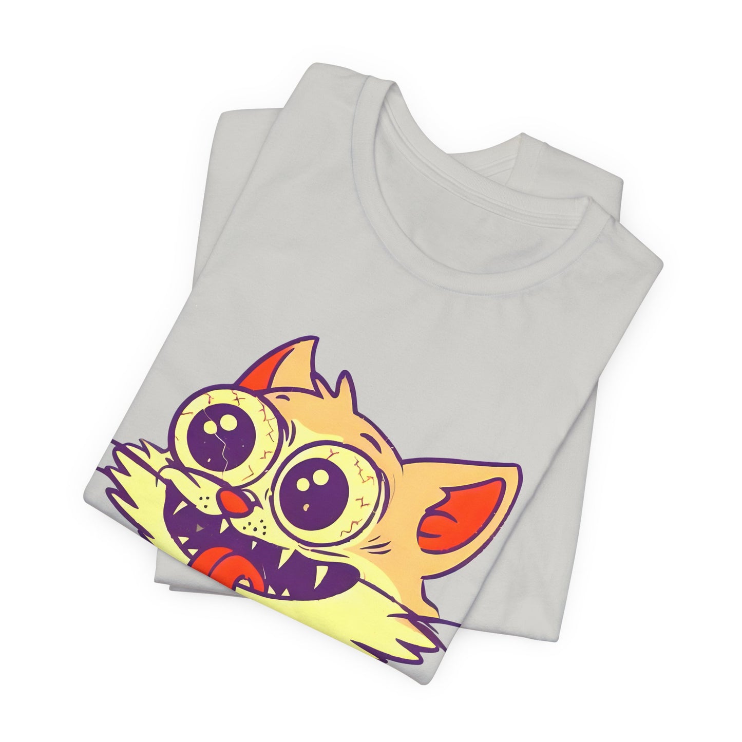 cute creepy strung out high happy kitty cat tshirt