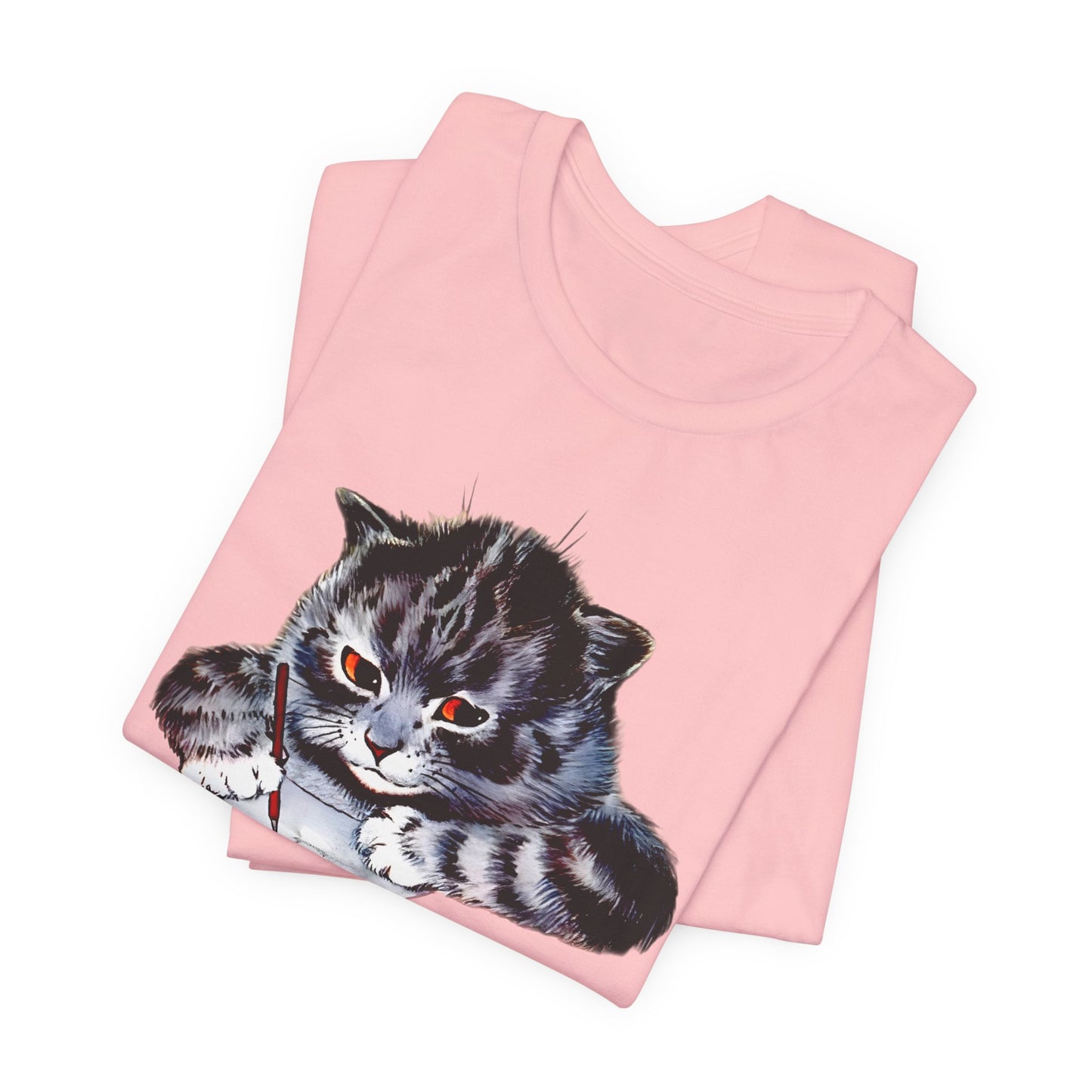 louis wain anthropomorphized cat painting i'll draw your portrait tshirt