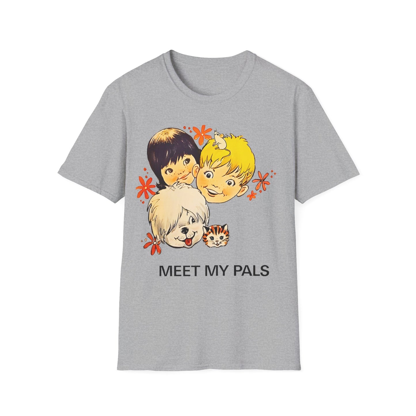 meet my pals mr. mugs sheepdog tshirt