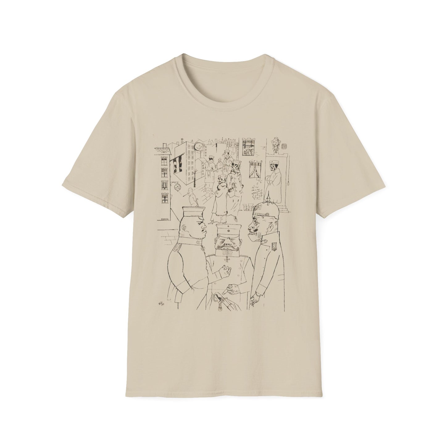 1919 george grosz lithograph "the pimps of death" tshirt