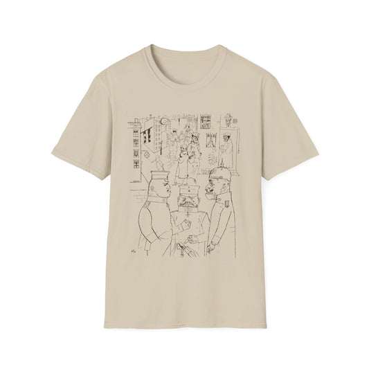 1919 george grosz lithograph "the pimps of death" tshirt