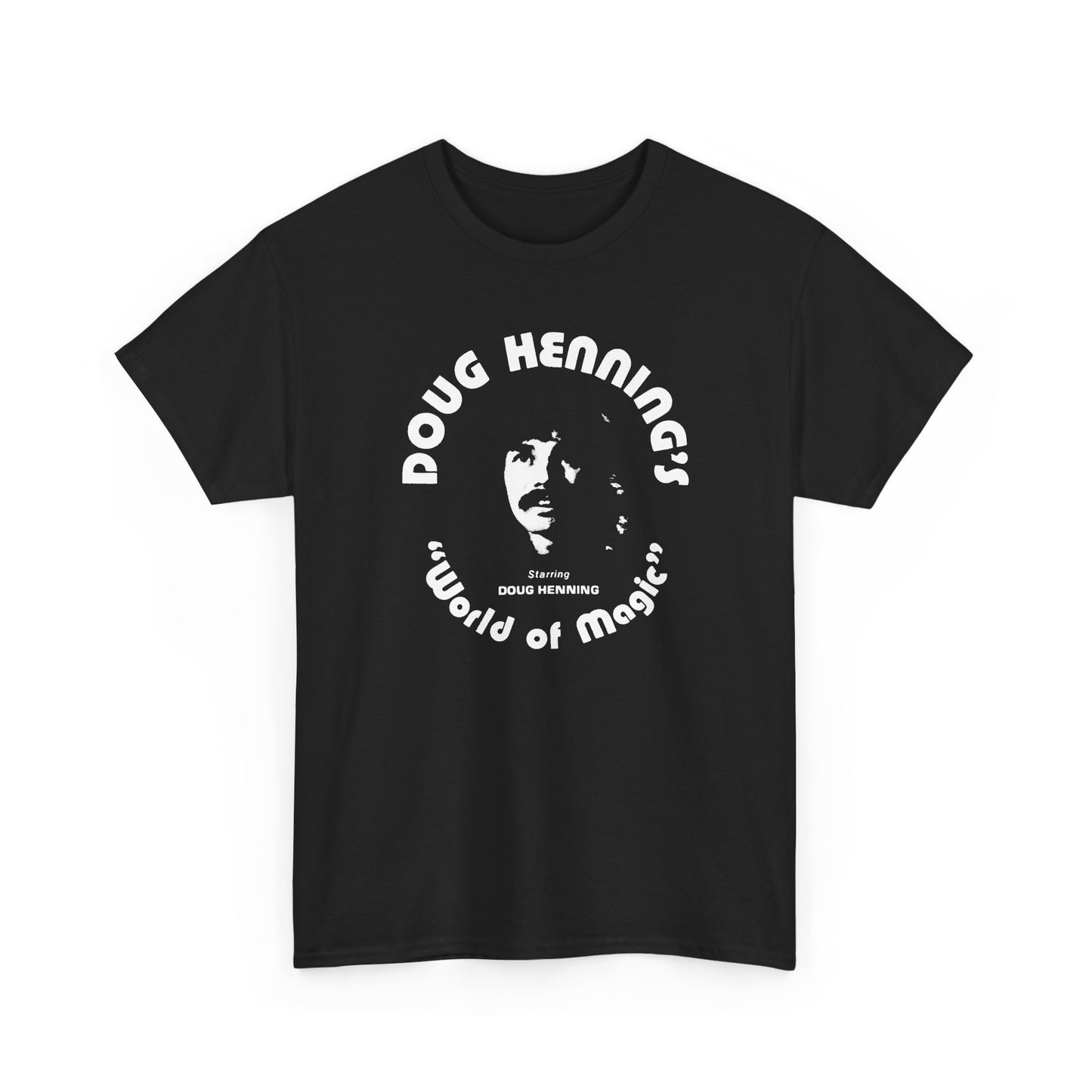 doug henning's world of magic starring doug henning stencil style tshirt
