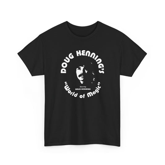 doug henning's world of magic starring doug henning stencil style tshirt