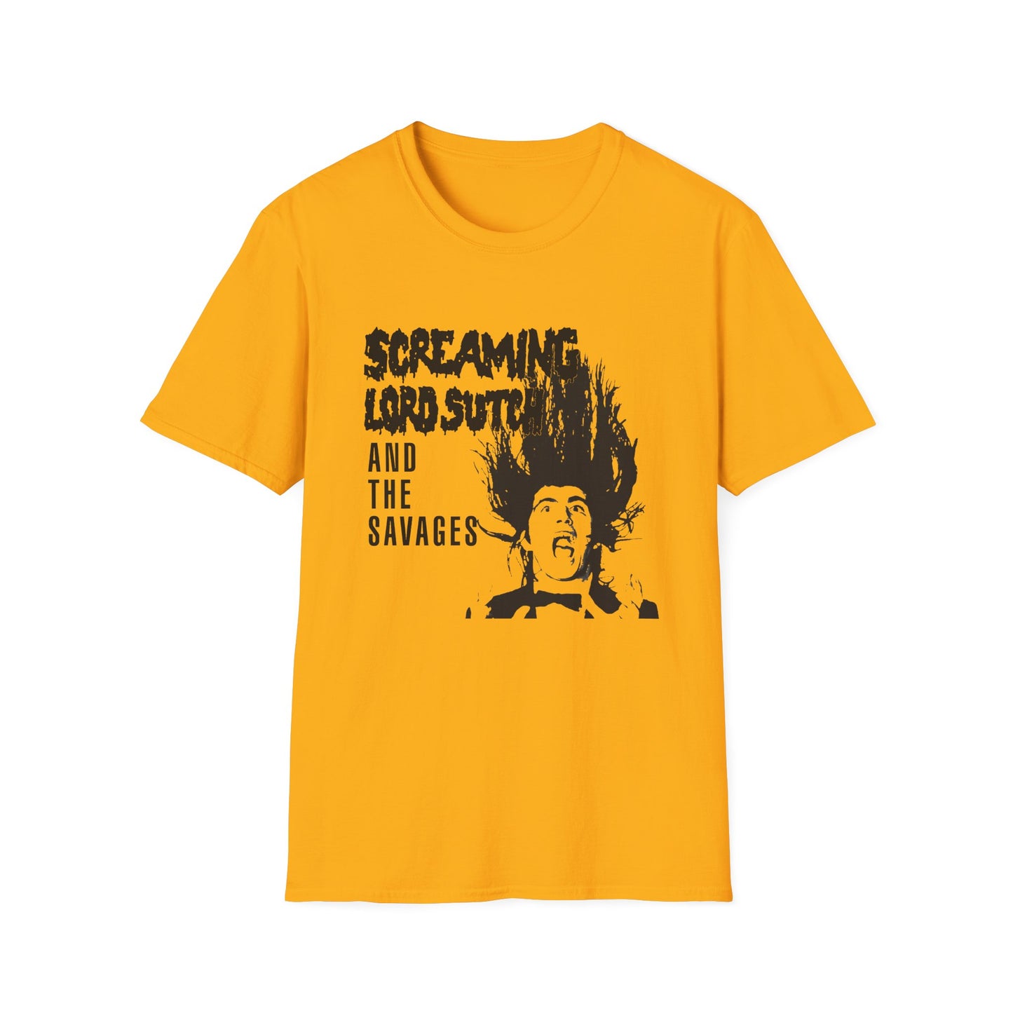 screaming lord sutch and the savages custom rock and roll tshirt