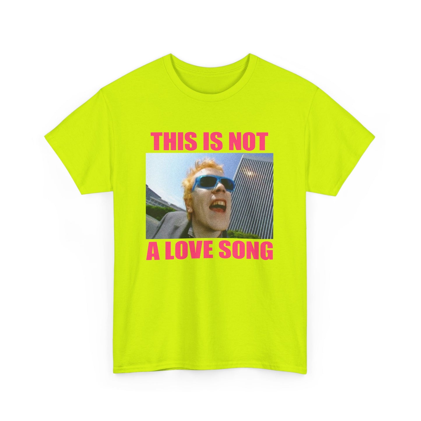 public image limited this is not a love song fan art pink letters tshirt