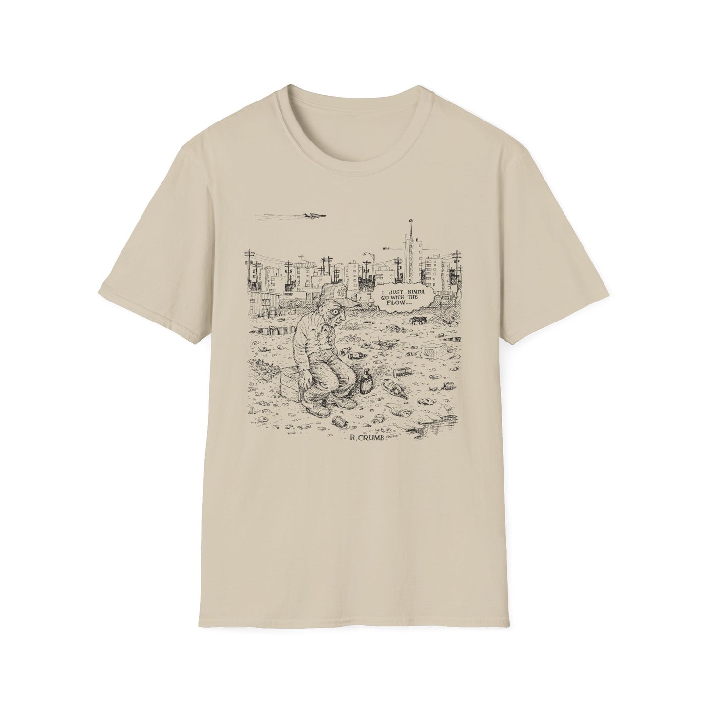 r. crumb i just kinda go with the flow 2 tshirt