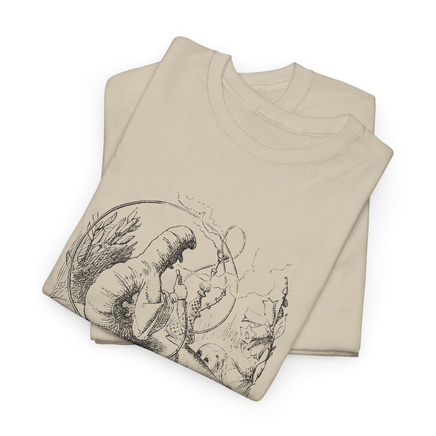 1865 alice's adventures in wonderland illustration by john tennial caterpillar tshirt