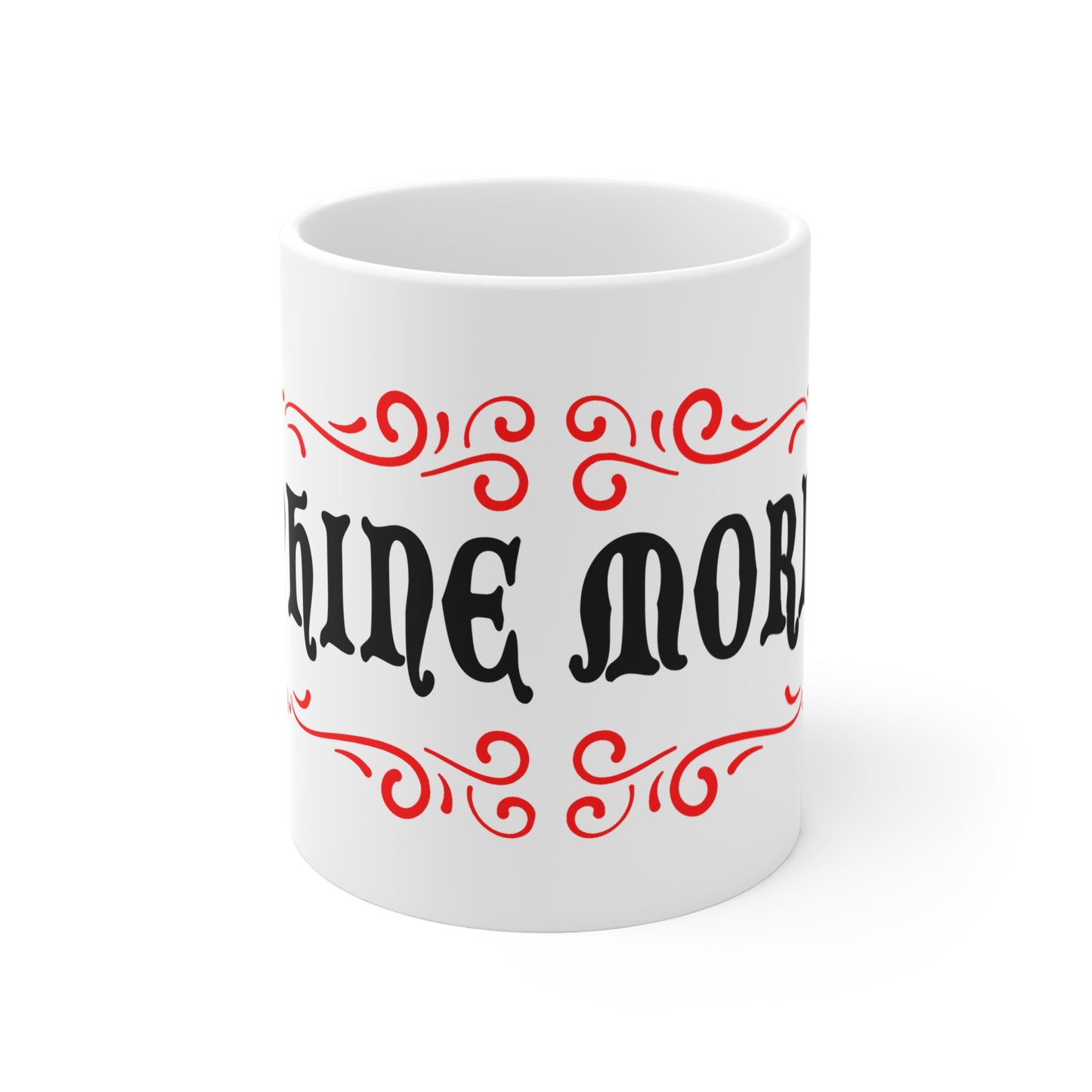 vintage inspired tongue in cheek morphine drug mug