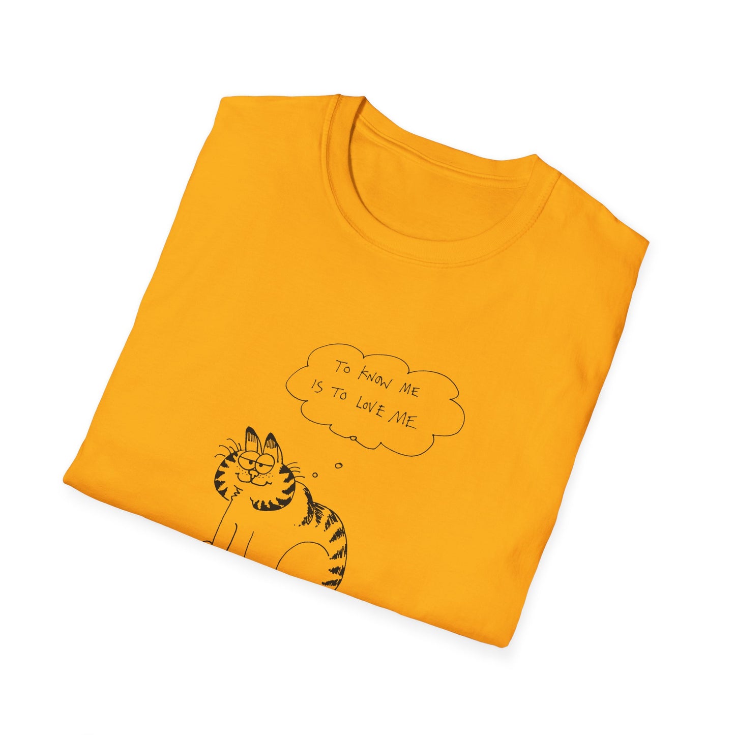 original drawing garfield fan art to know me is to love me tshirt