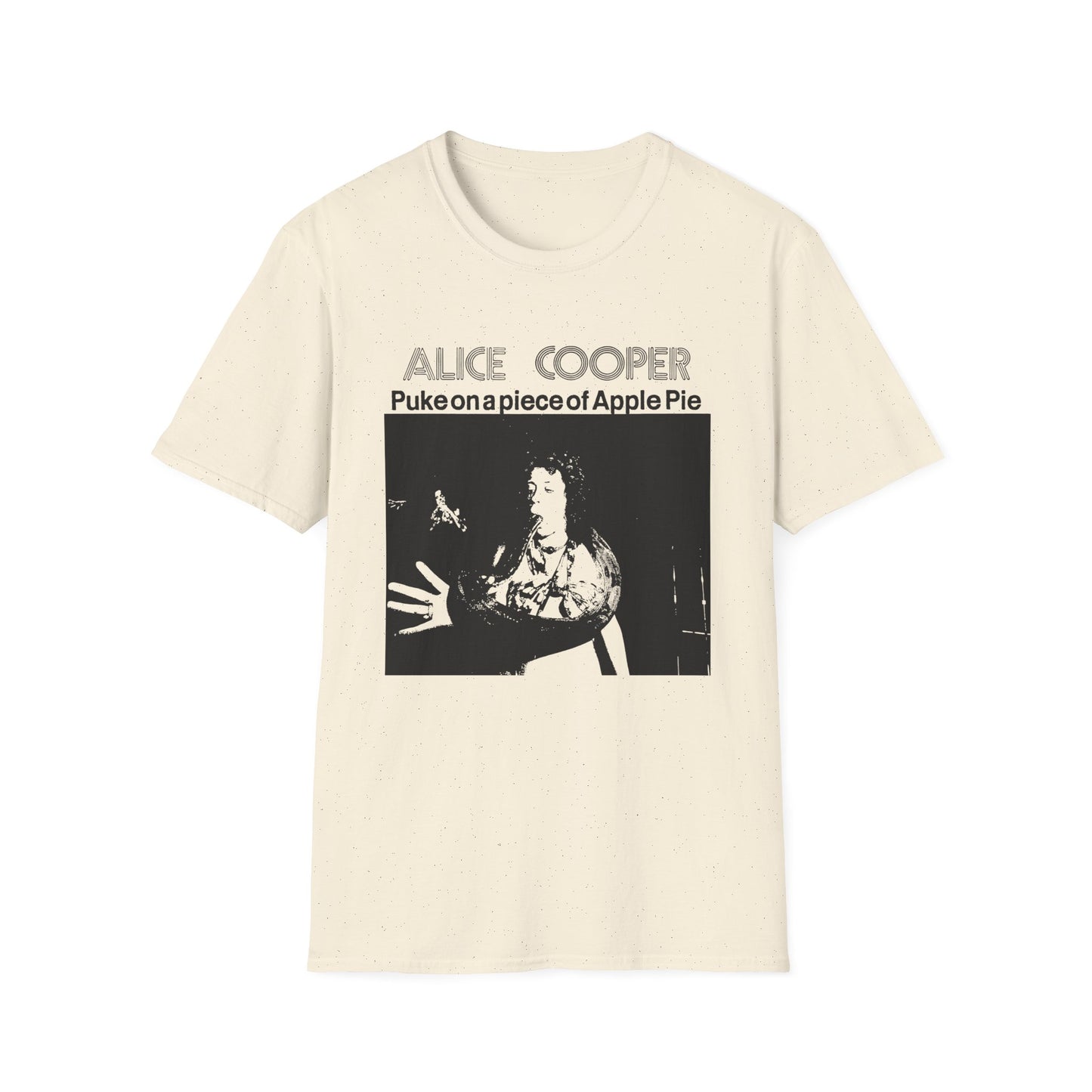 alice cooper puke on a piece of apple pie bootleg from detroit show 1971 tshirt