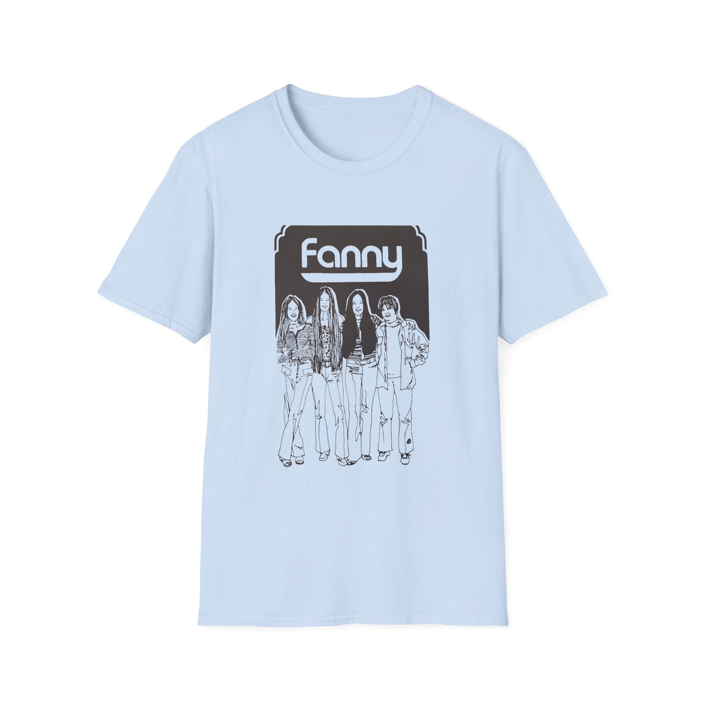 1970s rock n roll band fanny show poster tshirt