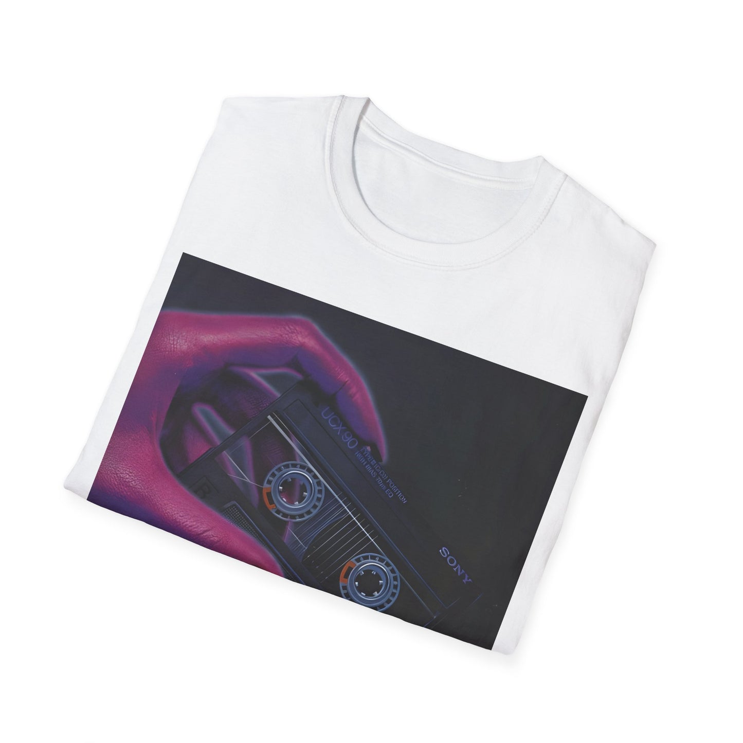 1980s UCX-90 audiocassette print advertisement tshirt