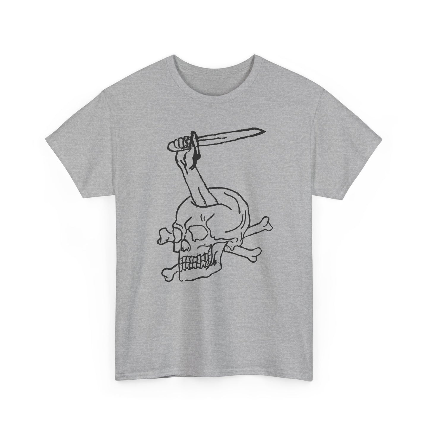 vintage tattoo art arm coming out of skull with sword tshirt