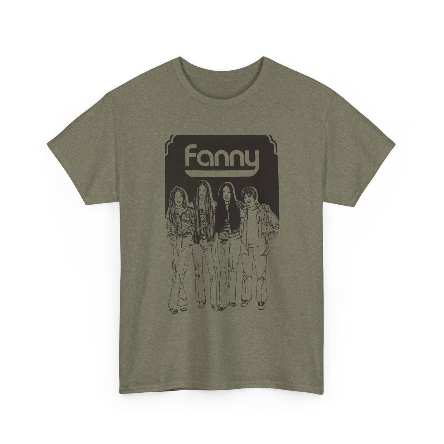 1970s rock n roll band fanny show poster tshirt