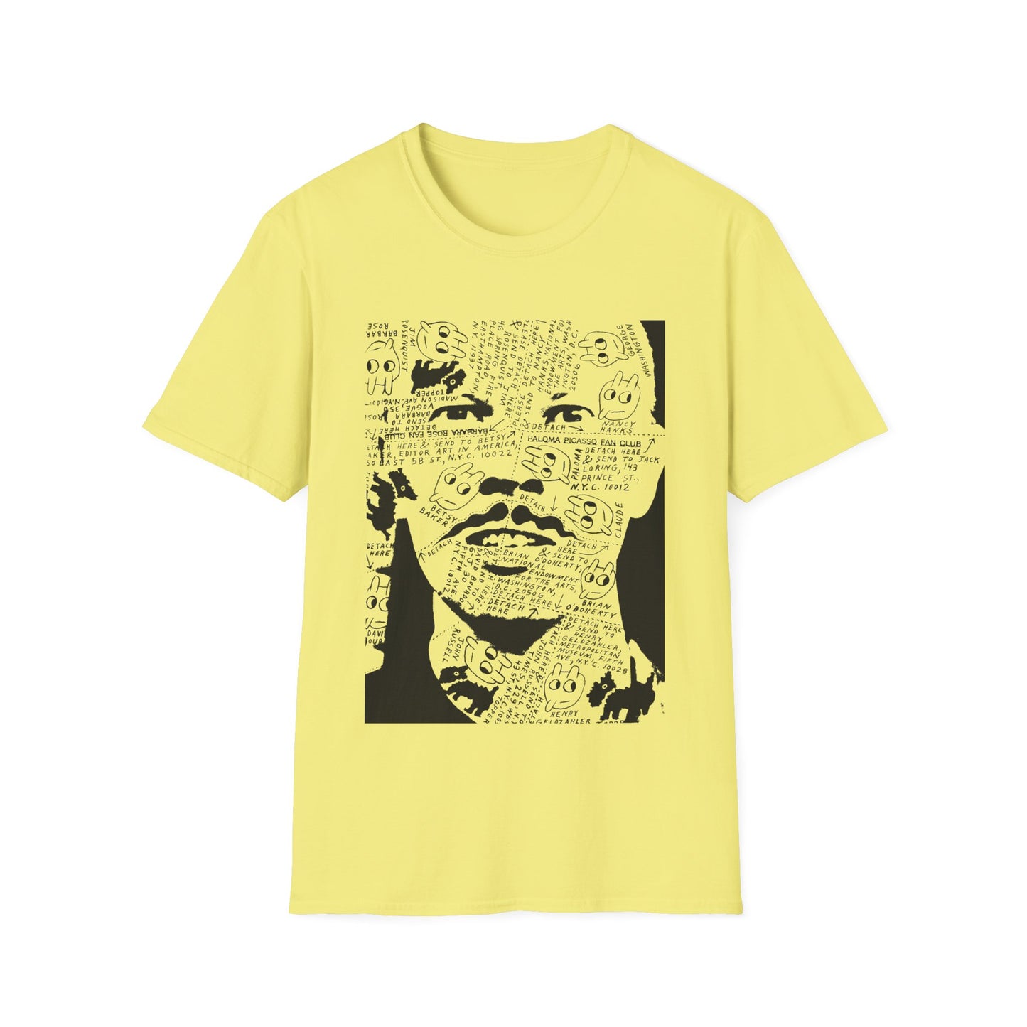 ray johnson's face tshirt