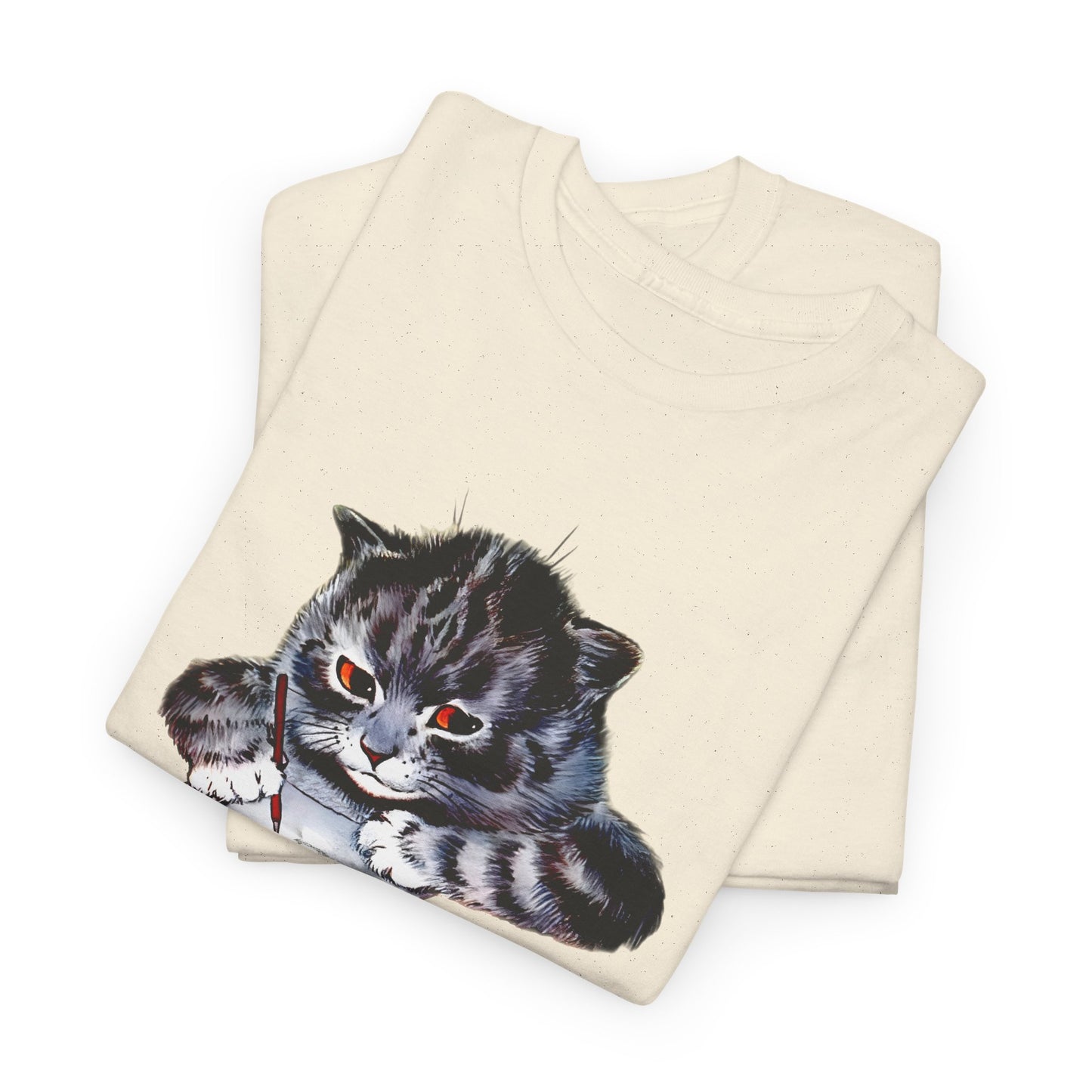 louis wain anthropomorphised cat painting i'll draw your portrait tshirt