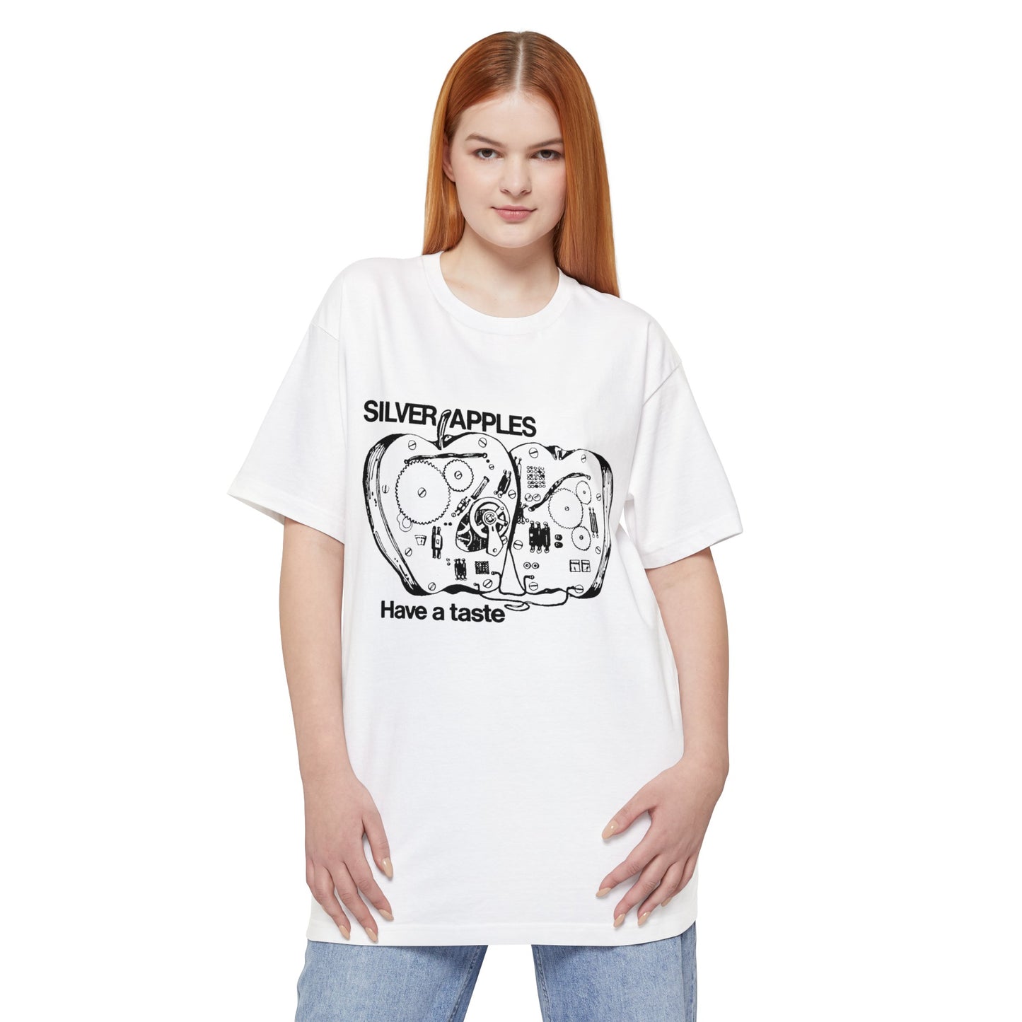 oversized silver apples 1968 have a taste no background unisex tall beefy tshirt