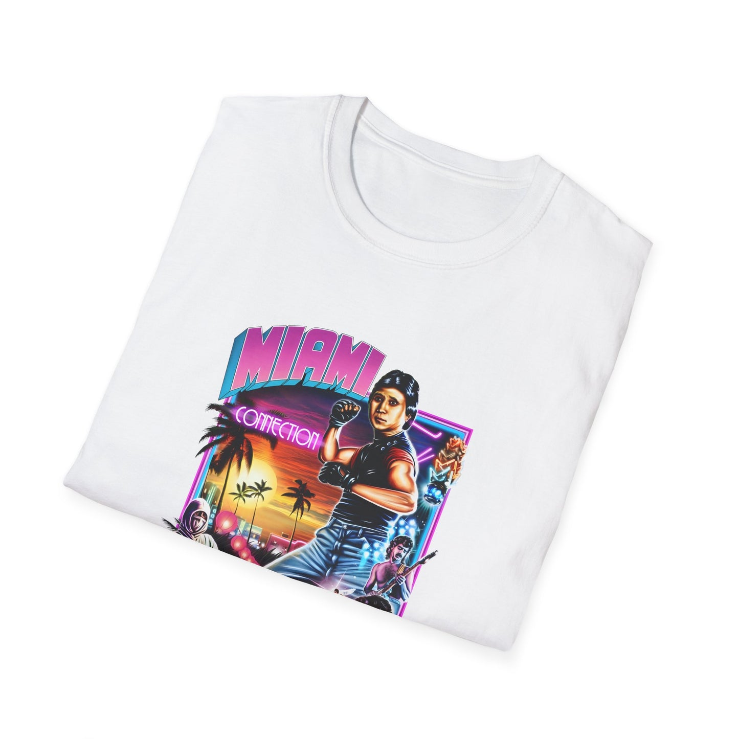 1987 movie miami connection movie poster tshirt
