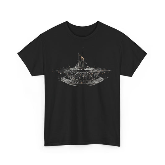 the alien mother ship in close encounters of the third kind tshirt