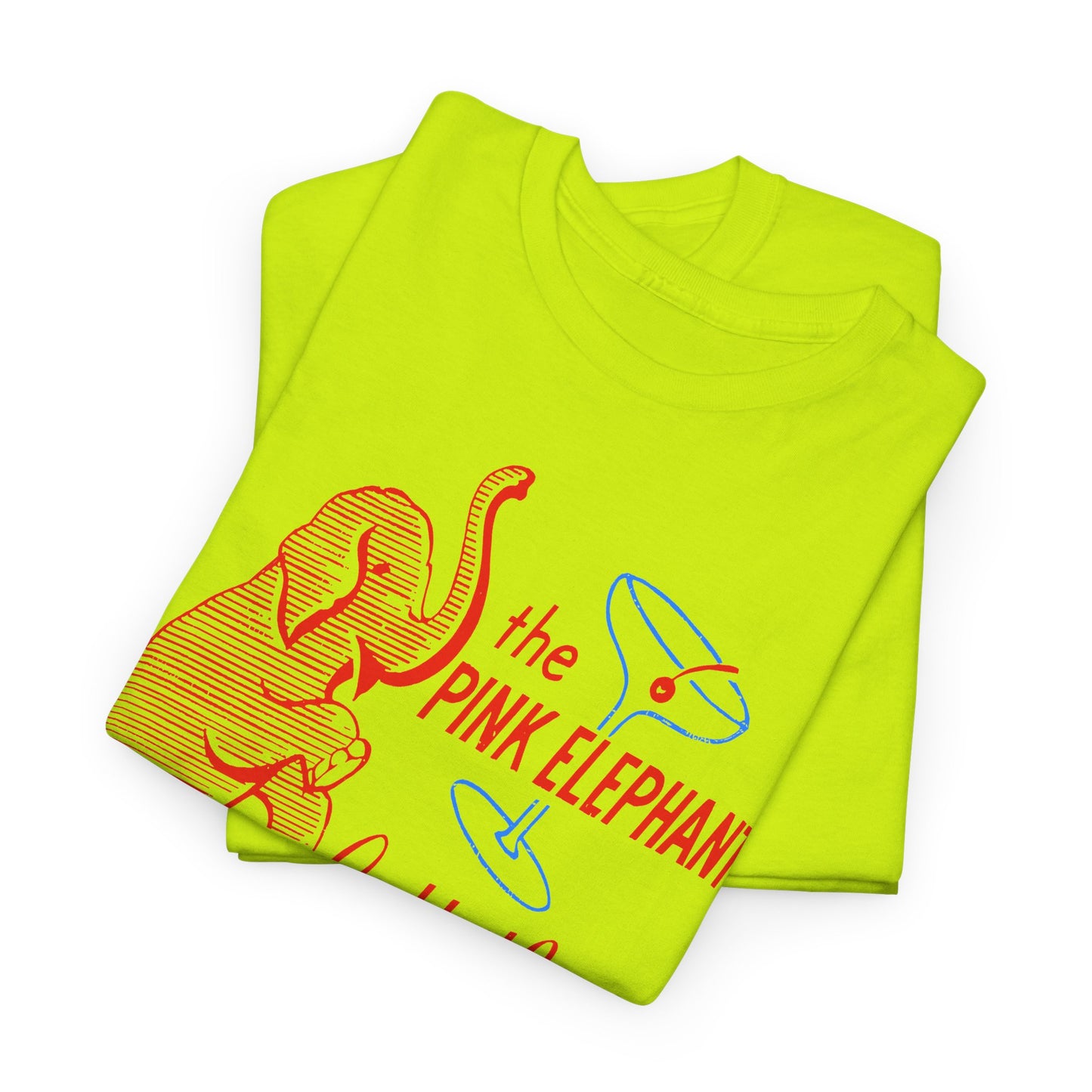 the pink elephant lounge air conditioned cocktail lounge vintage graphic custom edit tshirt
