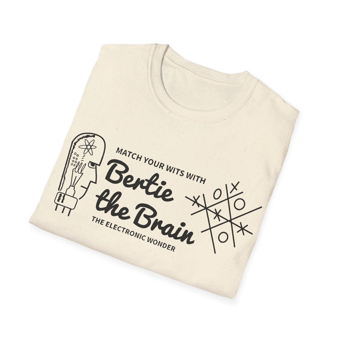 bertie the brain 1950 video game tshirt