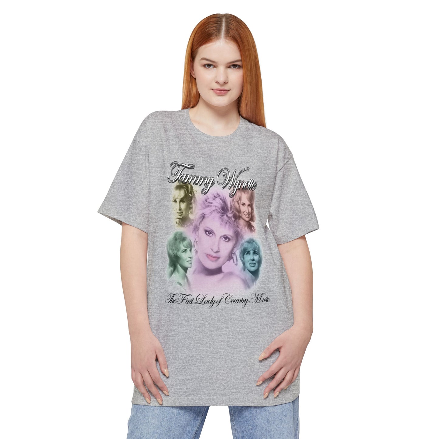 oversized tammy wynette fan art reproduction of rare 90s graphic unisex tall beefy tshirt