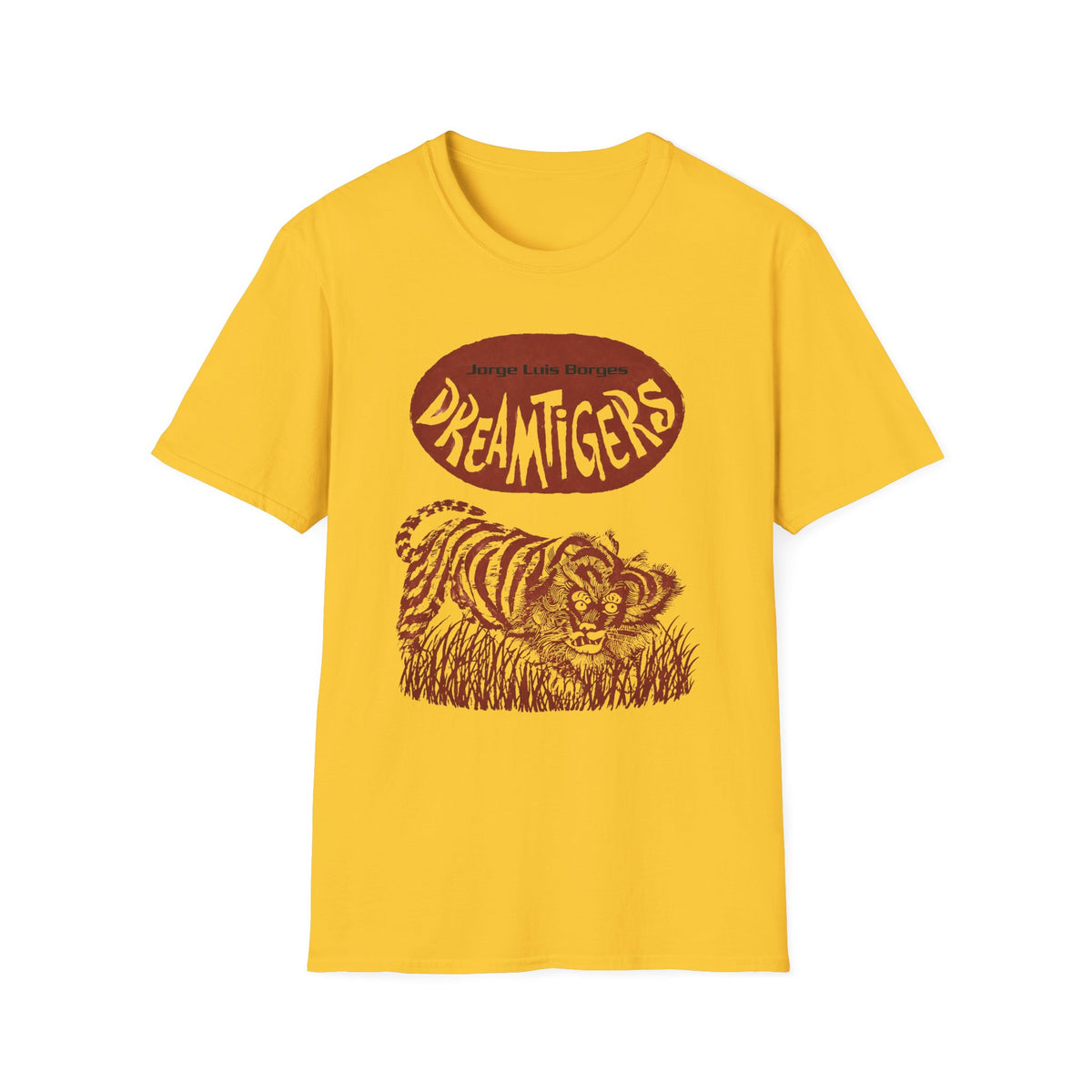 jorge luis borges 1960s dreamtigers book cover tshirt