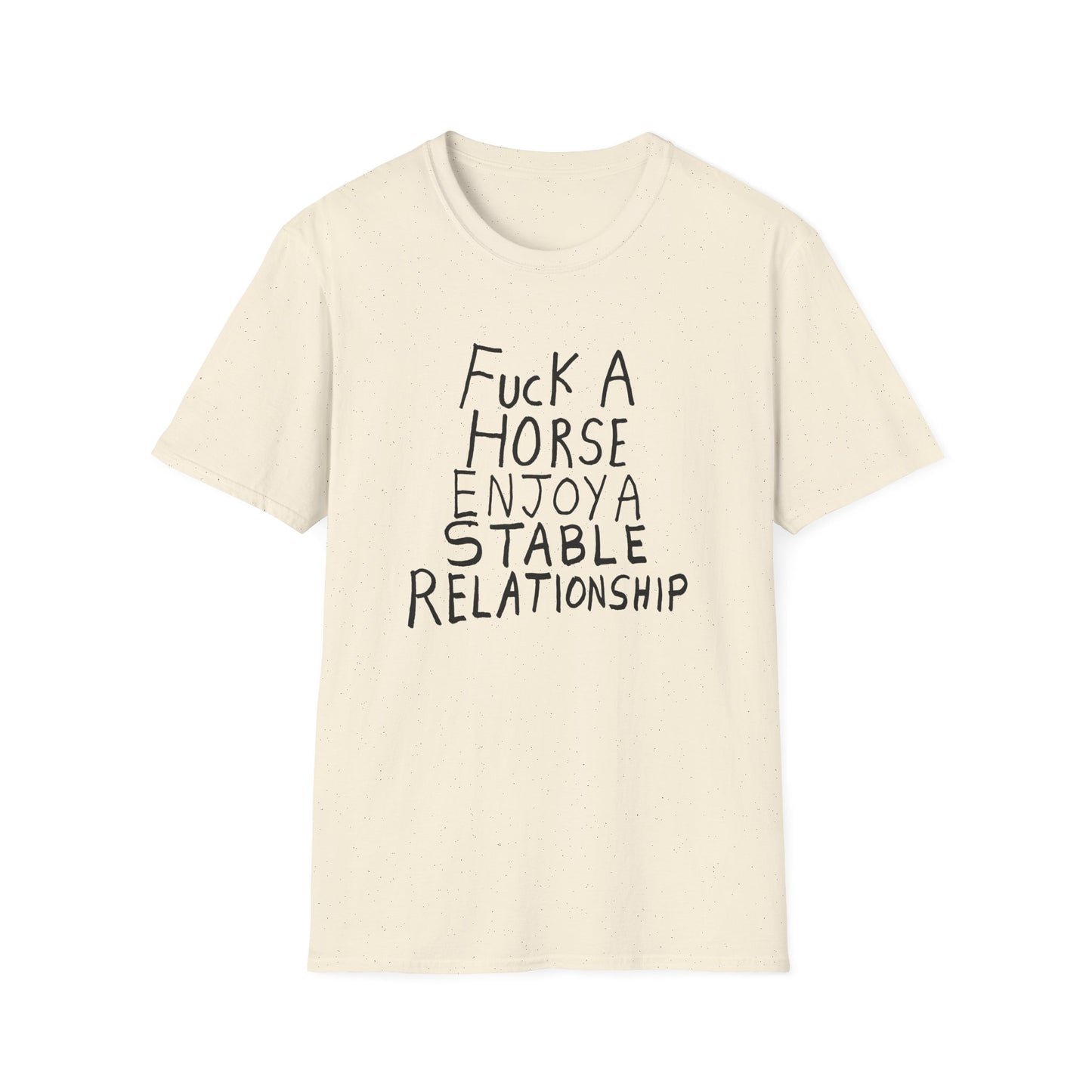 fuck a horse enjoy a stable relationship hand drawn tshirt