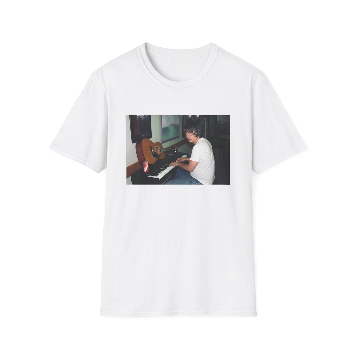 daniel johnston playing piano tshirt
