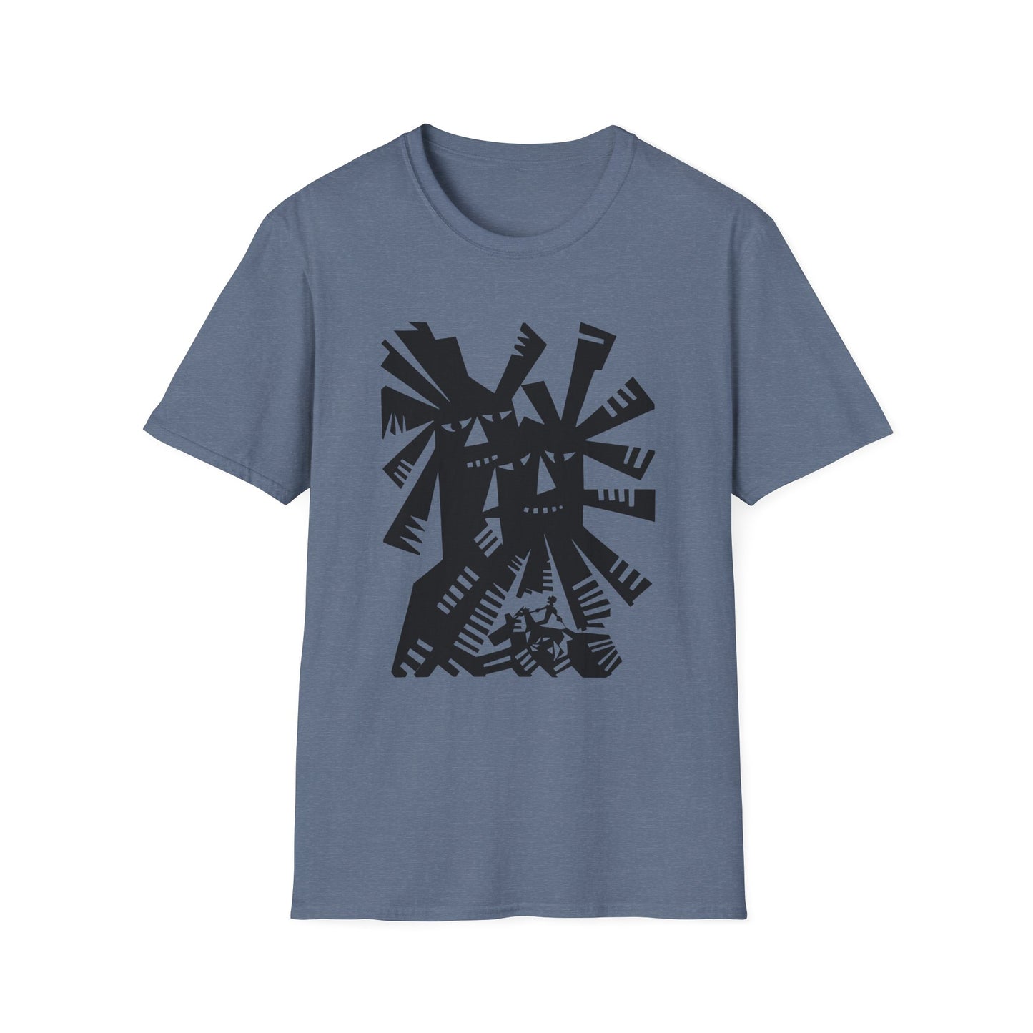 1966 don quixote windmill illustration by tadeusz michaluk tshirt