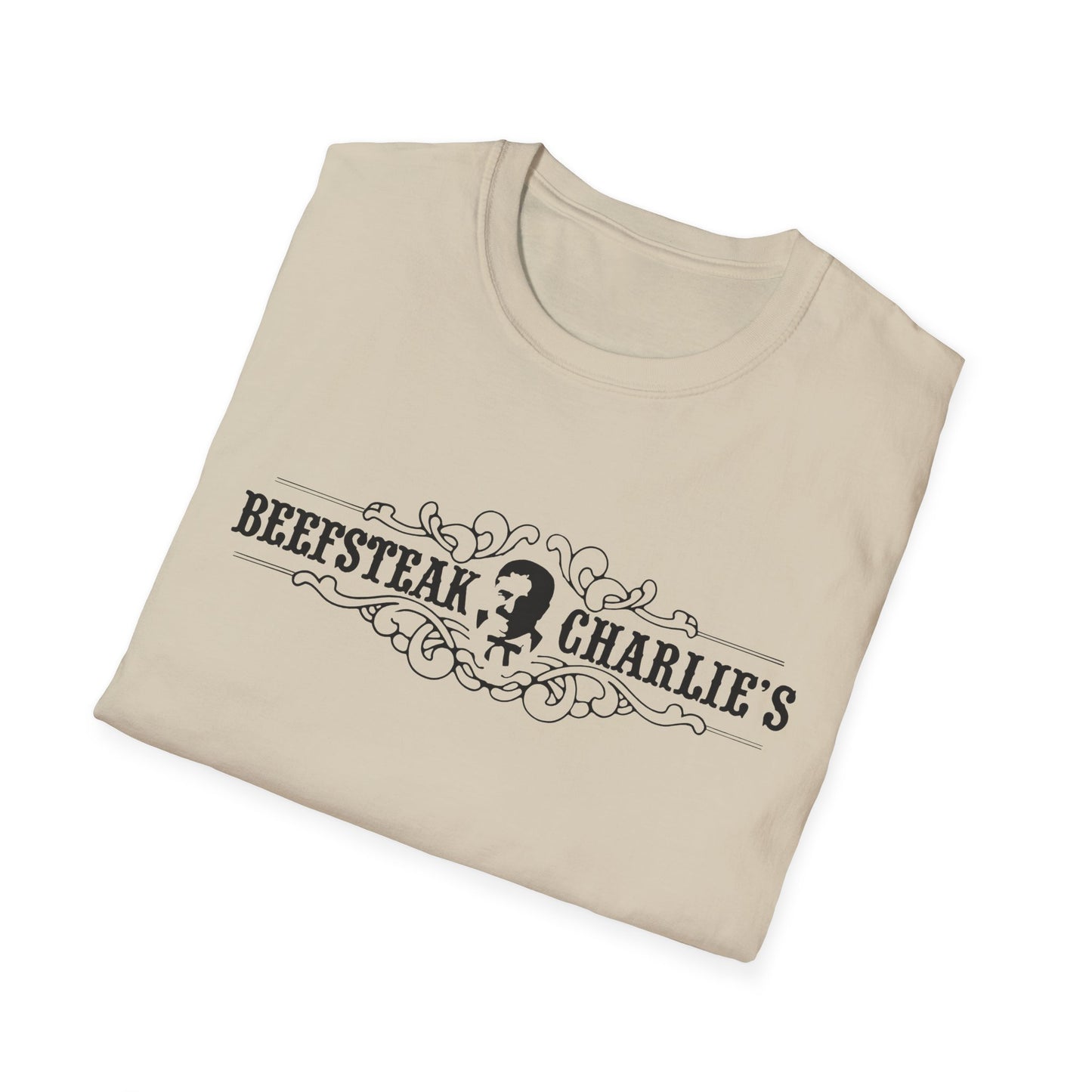 vintage defunct beefsteak charlie's logo tshirt