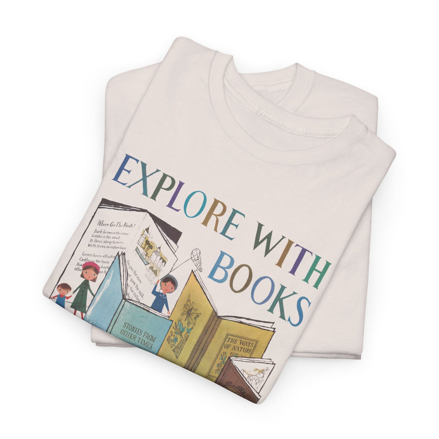 1957 book week poster by a&m provensen explore with books tshirt