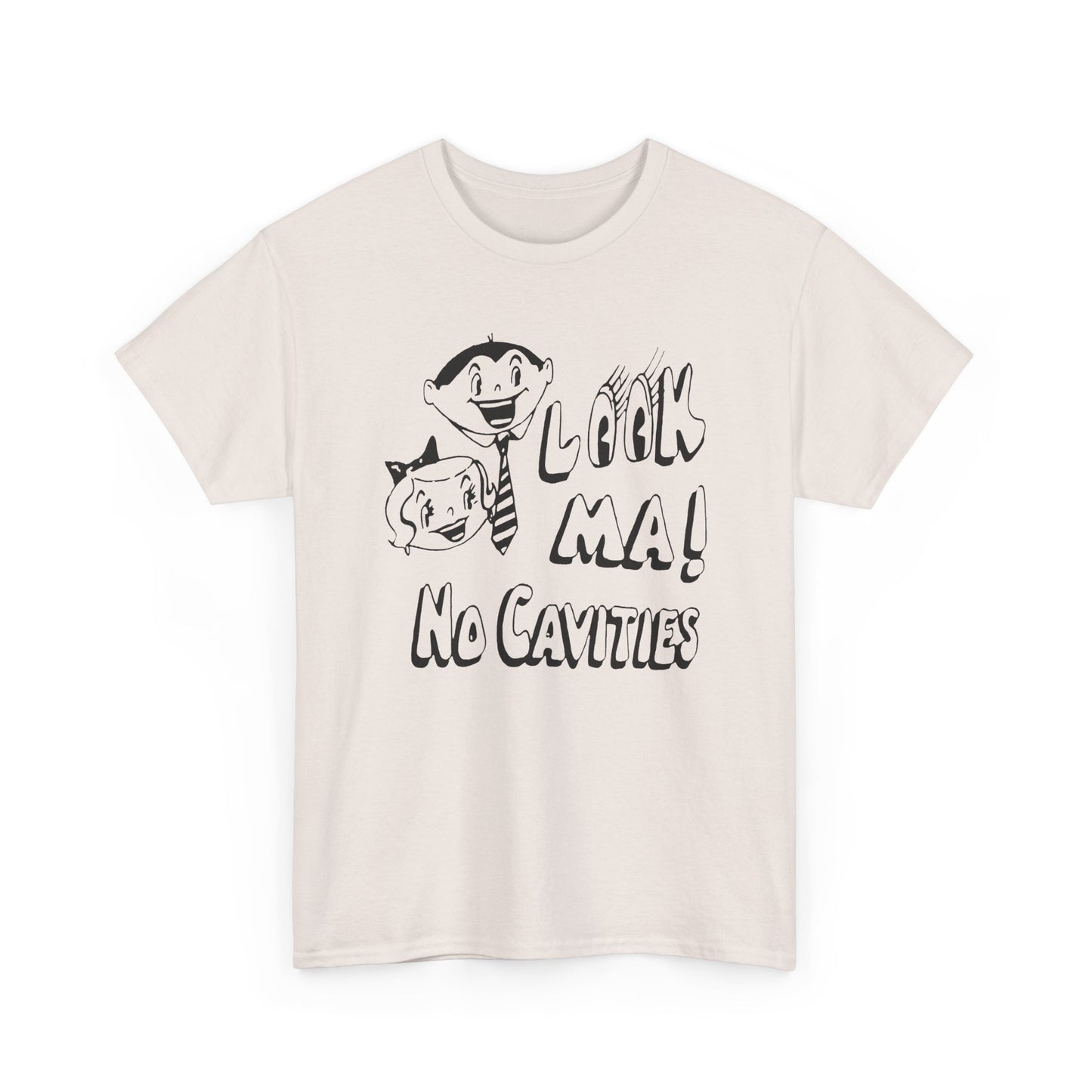 vintage look ma! no cavities reproduction tshirt