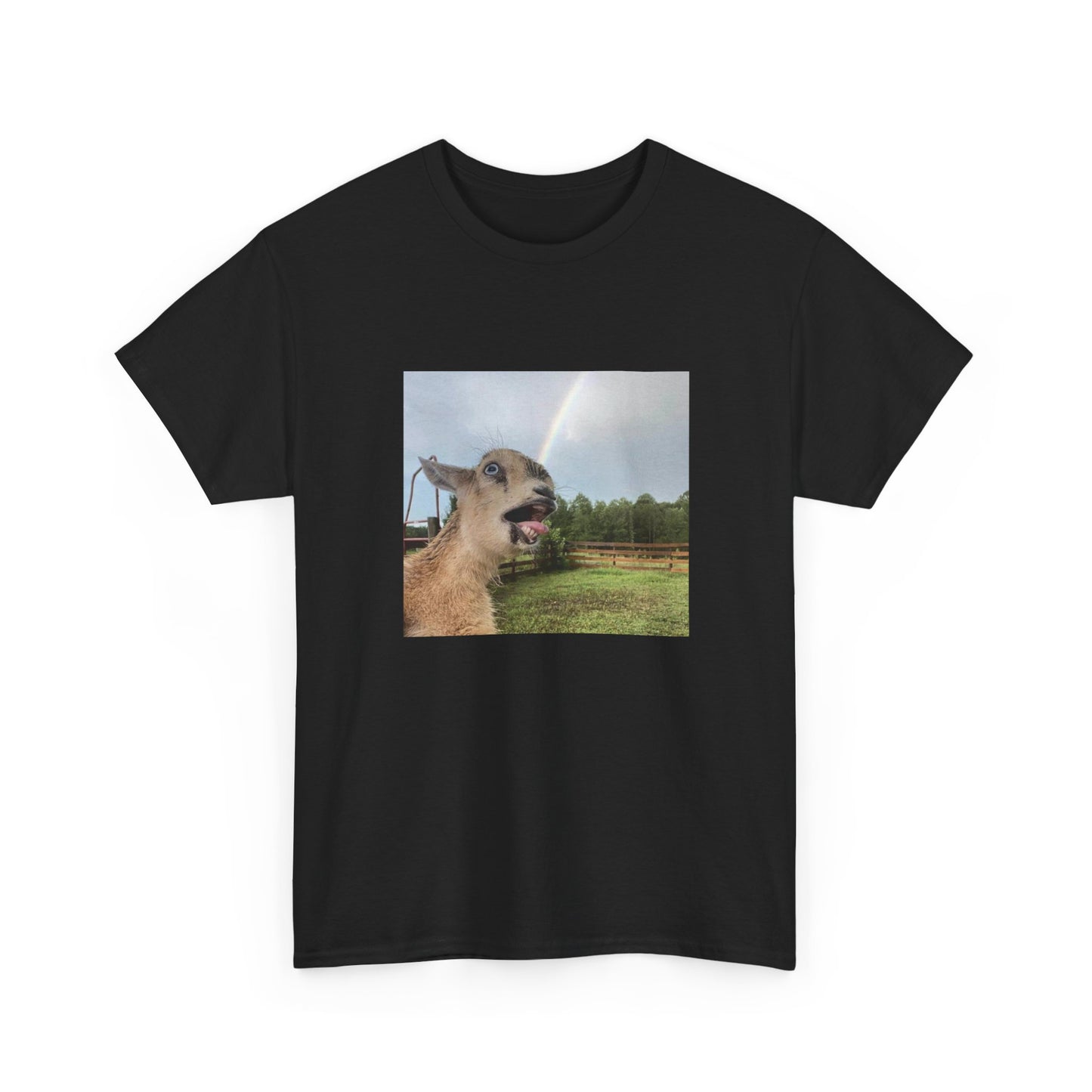 rainbow goat photo tshirt
