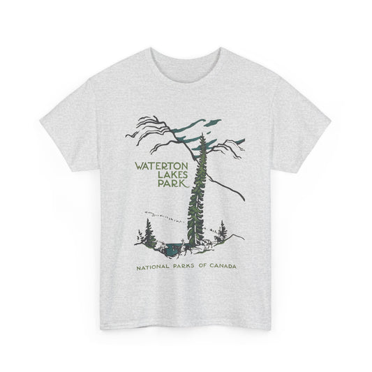 1927 brochure for waterton lakes national park alberta reproduction tshirt